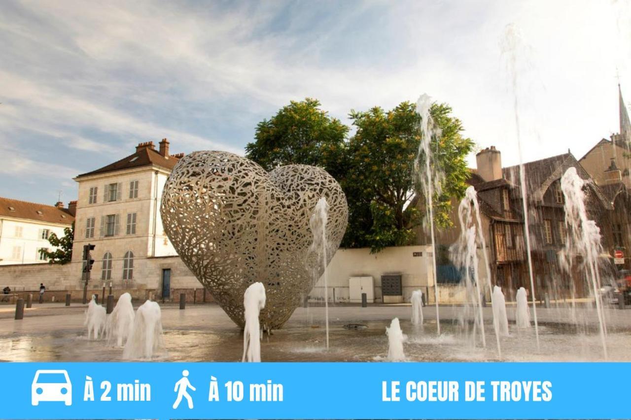 Ferienwohnung Joli Studio Meuble Tout Equipe Hyper Centre Wifi Troyes Exterior foto